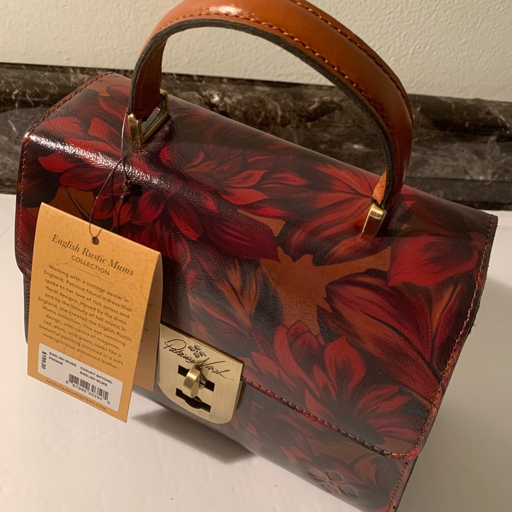 Patricia Nash Chauny Satchel:  English Mums:  NWT